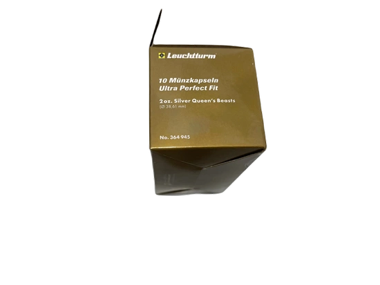Leuchtturm - Plastová kapsle The Queen's Beasts / The Royal Tudor Beasts 2 unce stříbra Ultra Perfect Fit (10 kusů)