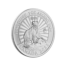 Canada: The Majestic Polar Bear 1 oz Silver 2022 Coin