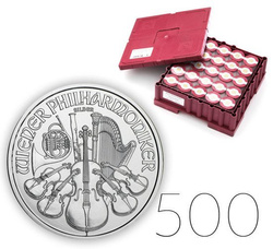 Vídeňský filharmonik 1 unce stříbra BALÍČEK 500 KS