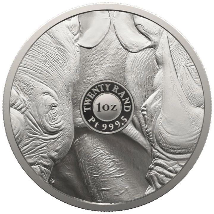 Big Five II: Rhino 1 unce platiny 2022 Proof