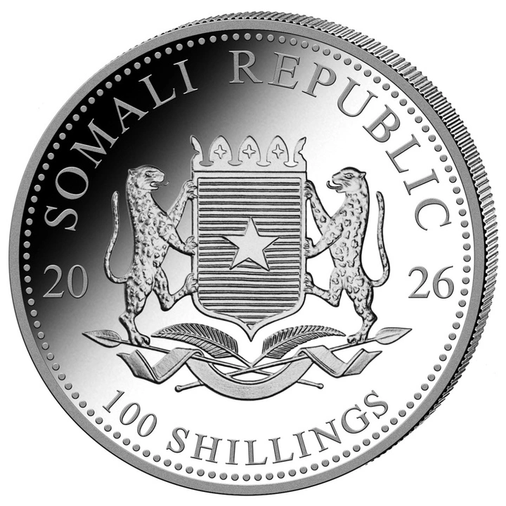 Somalia: African Wildlife - Elephant 1 oz Plata 2026