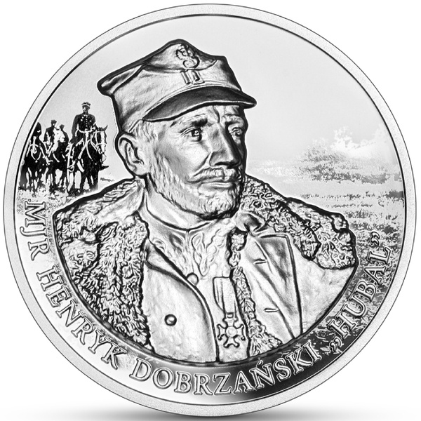 Mjr Henryk Dobrzański "Hubal" 10 zl Plata 2024 Proof Alto Relieve