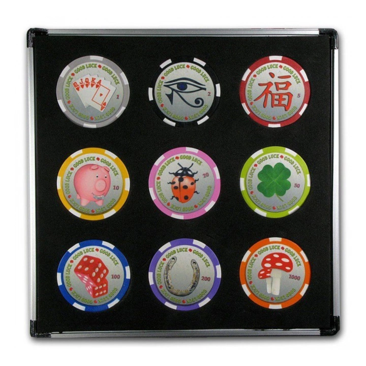 Palau: Good Luck Münzset 9× 1 $ UNC 2012