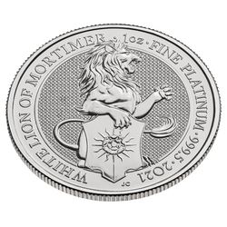 Bestias de la Reina: Mortimers León Blanco 1 oz Platino 2021