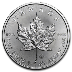 Hoja de Arce Canadiense 1 onza Plata Varias Anualidades