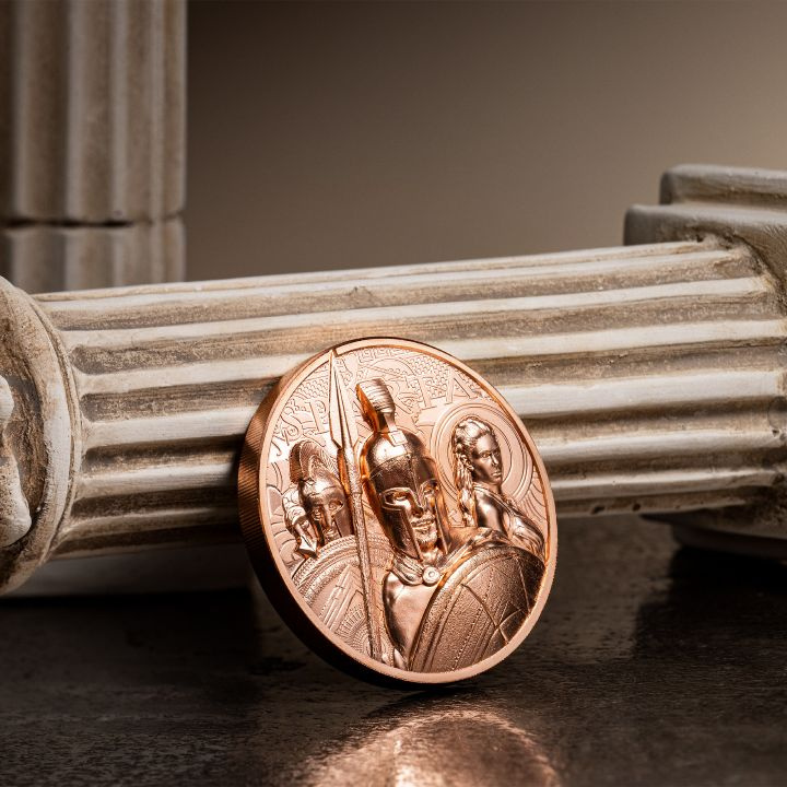 Cook Islands: Sparta 50 gramów Miedzi 2023 Prooflike Ultra High Relief