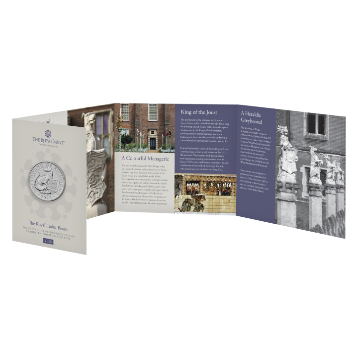 Die königlichen Tudor-Bestien: Der Windhund von Richmond £5 Kupfernickel 2025