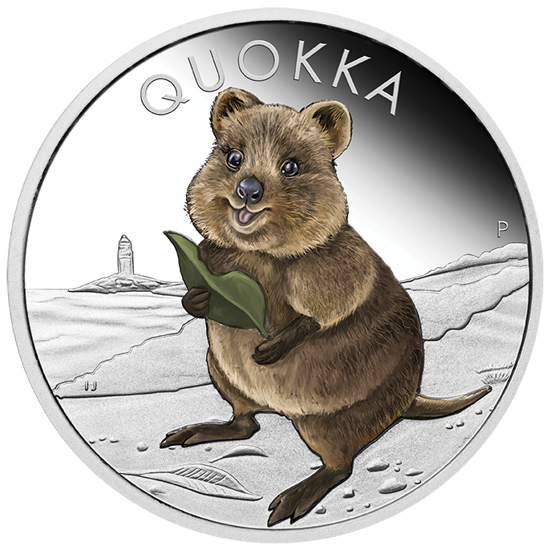 Quokka 1 oz Silbermünze 2021 Proof Coloured