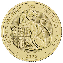 Las bestias reales de los Tudor: La Pantera de la Reina 1 oz Oro 2025