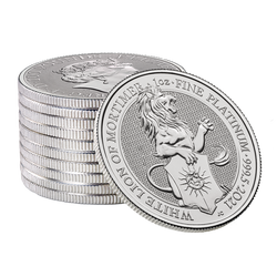 Bestias de la Reina: Mortimers León Blanco 1 oz Platino 2021