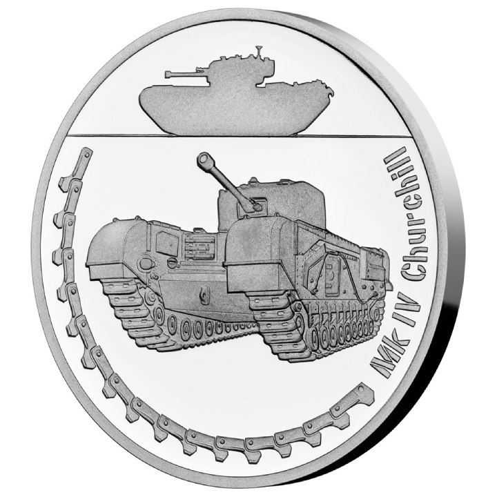 Niue: Armored Vehicles - Mk IV Churchill $1 Silber 2023 Proof