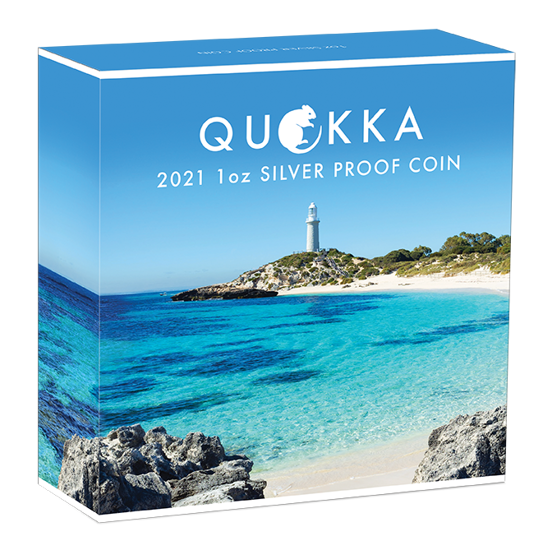 Quokka 1 oz Silbermünze 2021 Proof Coloured