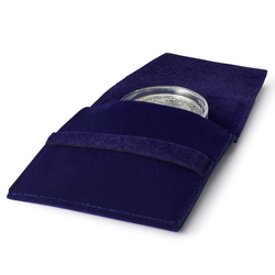 Leuchtturm - Premium Coin Pocket for one coin with or without capsule up to 50 mm, blue