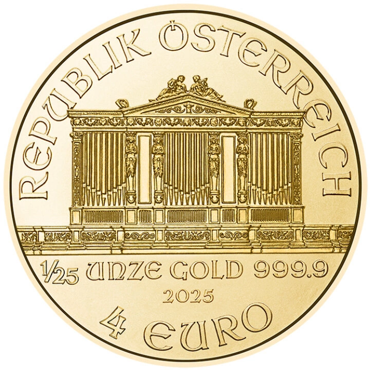Wiener Philharmoniker 1/25 Unze Gold 2025