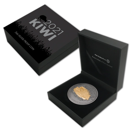 Kiwi 5 uncji Srebra 2021 Proof