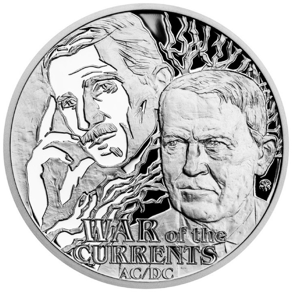 Niue: Nikola Tesla - War of the Currents $1 Silber 2023 Proof