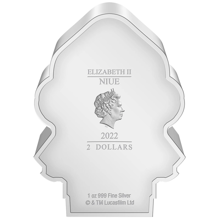 Niue: Star Wars – Admiral Ackbar Chibi Coin, koloriert, 1 Unze Silber, 2022, Proof