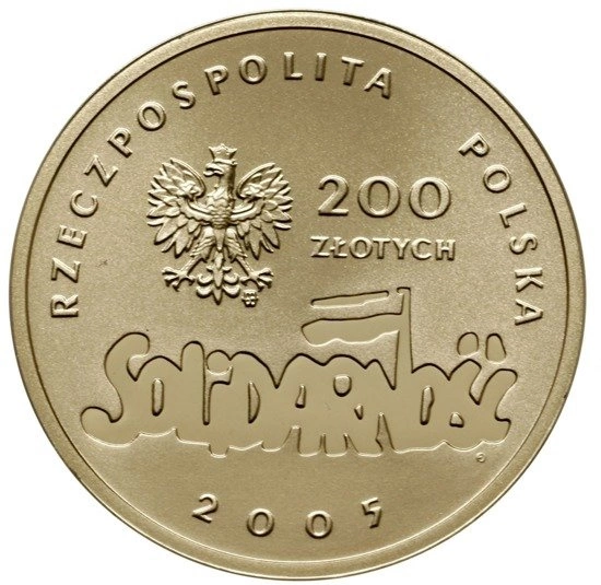 25 Aniversario del Sindicato Solidaridad 200 zł 2005 Proof
