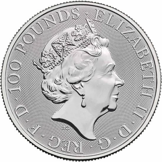 Bestias de la Reina: Carta Blanca de Richmond 1 oz Platino 2022