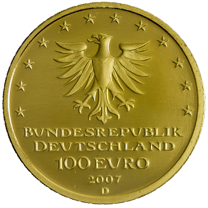 UE: 100 Euro 1/2 oz Gold Coin Random Year