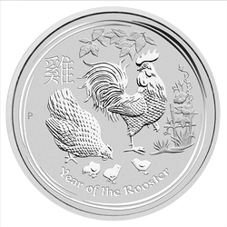 Lunar II: Year of the Rooster 1 oz Silver 2017