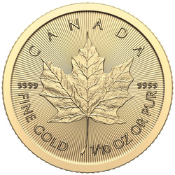 Canadian Maple Leaf 1/10 oz Gold 2024