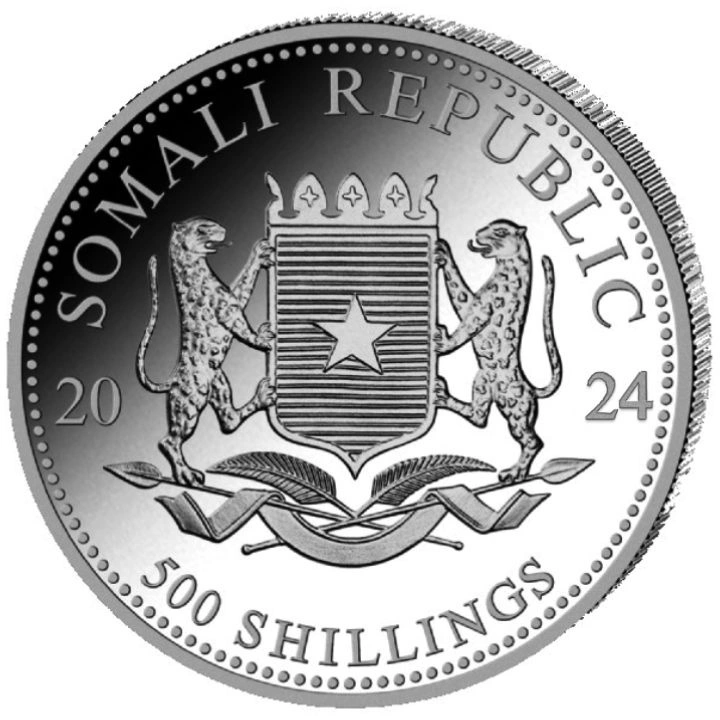 Fauna Africana: Elefante Somalí 5 oz Plata 2024