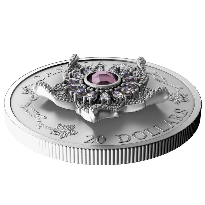 Canada: Williamson Diamond Brooch $20 Silber 2025 Matte Proof