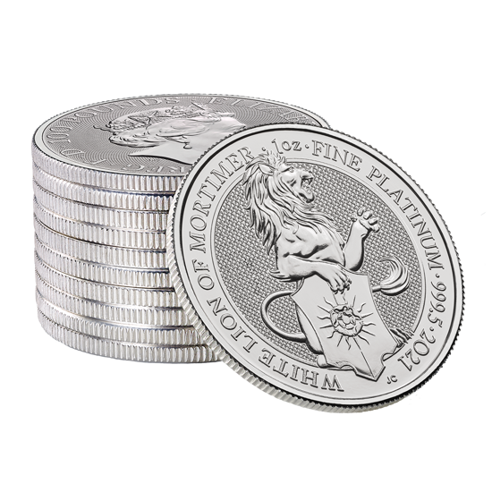 Bestias de la Reina: Mortimers León Blanco 1 oz Platino 2021