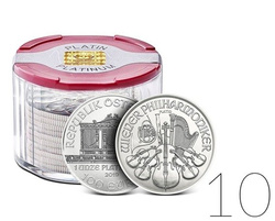 Vídeňský filharmonik 1 unce platiny 2019 BALÍČEK 10 KS