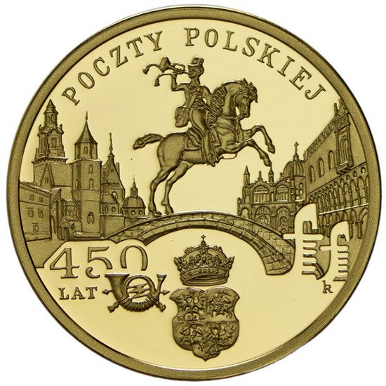 450 years of the Polish Postal Service 200 PLN 2008 Proof