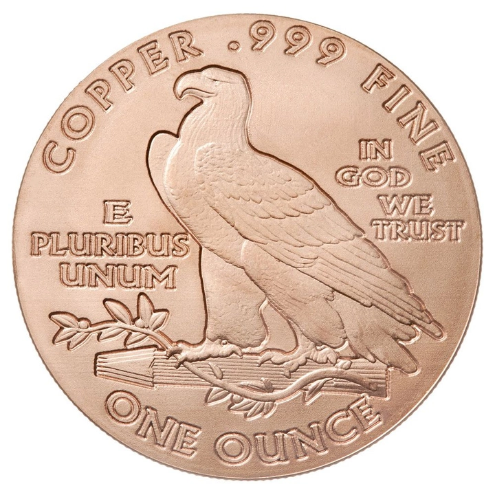 Incuse Indian 1 Unze Kupfer