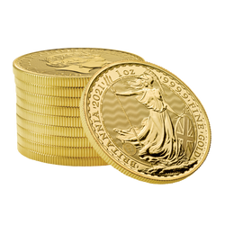Britannia 1 unce zlata 2021 BALÍČEK 10 KS