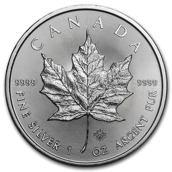 Hoja de Arce Canadiense 1 onza Plata Varias Anualidades
