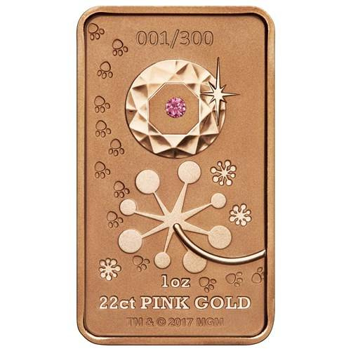 Sztabka Pink Panther 1 unce růžového zlata 2018 Diamond