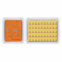 Valcambi 50 x 1 gram zlata CombiBar LBMA GD Refiner