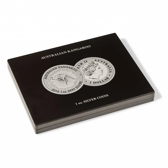 Leuchtturm Presentation cases for 20 Australian Kangaroo 1 oz Silver coins in capsules