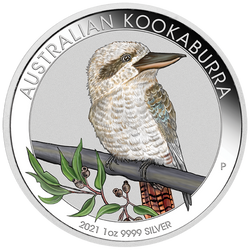 World Money Fair Berlin 2021: Kookaburra 1 oz Silber 2021 Colorized