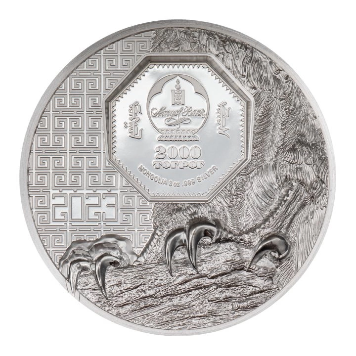 Mongolia: Mongolian Falcon 3 oz Silber 2023 Proof Ultra High Relief Coin