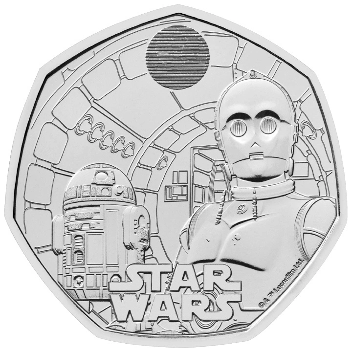Star Wars: R2-D2 and C-3PO 50p Miedzionikiel 2023