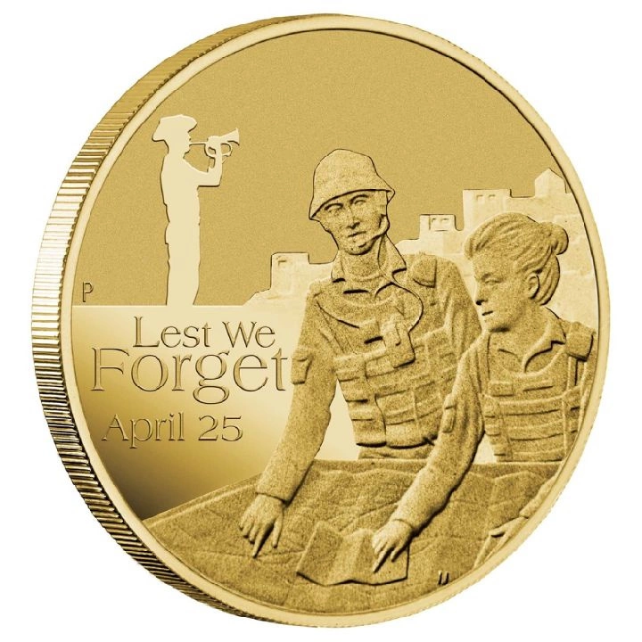 Anzac Day: Australský zpravodajský sbor Hliníková mince 2017 (mince v kartě)