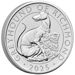 The Royal Tudor Beasts: The Greyhound of Richmond £5 Cupro-nickel 2025