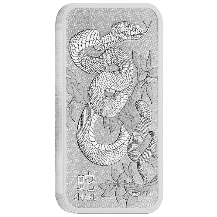 The Perth Mint: Lunar - Snake 1 oz Silver Bar LBMA GD Refiner