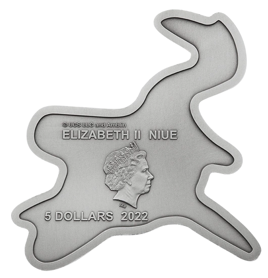 Niue: Jurassic World - Mosasaurus coloured 2 oz Silver 2022 Antiqued Coin