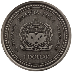Samoa: The Creator 1/2 oz Silver 2024 Antiqued Coin