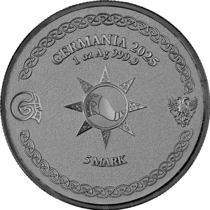 Ragnarök: Heimdall 1 onza de plata 2025 (Plata Negra)