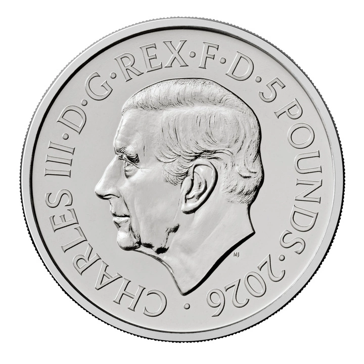 Portréty královny Alžběty II – Druhá podoba £5 Měďnikl 2026