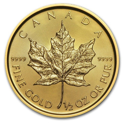 Hoja de arce canadiense 1/2 onza Oro 2018