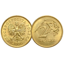 Narodowy Bank Polski: 2 grosze Worek Menniczy (100 sztuk) - Różne Roczniki