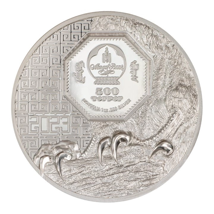 Mongolia: Mongolian Falcon 1 oz Silber 2023 Proof Ultra High Relief Coin